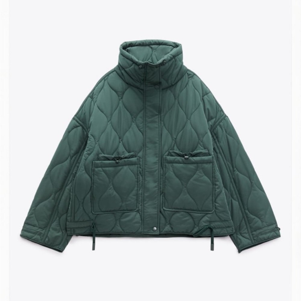 Short Green Puffer Jacket